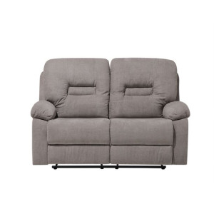Sofa z funkcją relaksu 2-osobowa beżowoszara BERGEN