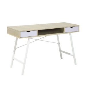 Biurko 120 x 48 cm jasne drewno CLARITA
