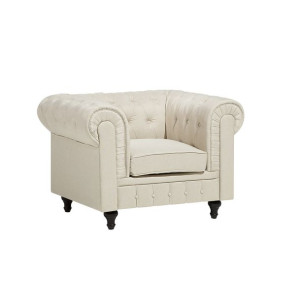 Fotel beżowy CHESTERFIELD