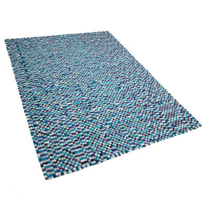 Dywan z filcowych kulek 160 x 230 cm wielokolorowy niebieski AMDO