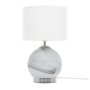 Lampa stołowa szklana biała UELE