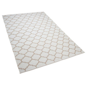 Dywan zewnętrzny dwustronny 140 x 200 cm beżowy AKSU