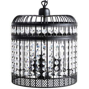 Lampa wisząca metalowa czarna CELON