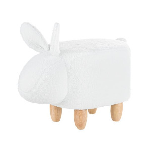 Pufa zwierzak biała BUNNY