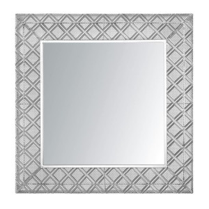 Lustro ścienne 80 x 80 cm srebrne EVETTES