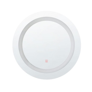 Lustro ścienne LED ø 58 cm srebrne SELUNE