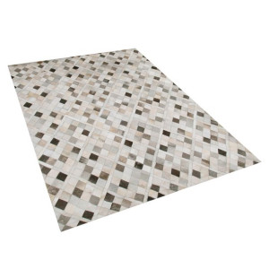 Dywan patchwork skórzany 140 x 200 cm wielokolorowy HIRKA