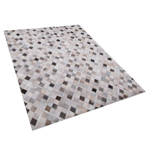 Dywan patchwork skórzany 160 x 230 cm wielokolorowy HIRKA