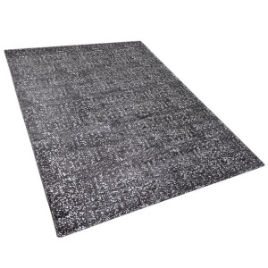 Dywan z wiskozy 160 x 230 cm szaro-srebrny ESEL
