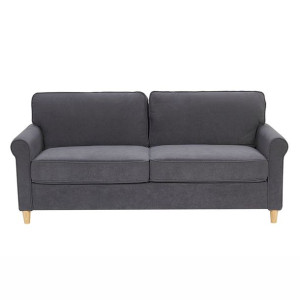 Sofa 3-osobowa welurowa szara RONNEBY