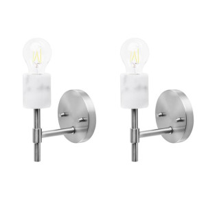 Zestaw 2 Lamp ściennych srebrny ARMERIA