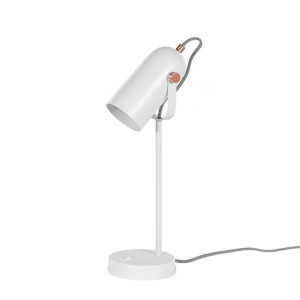 Lampa biurkowa regulowana metalowa biała TYRIA