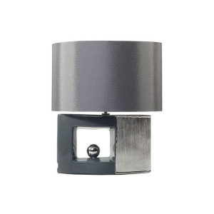 Lampka nocna porcelanowa szara DUERO