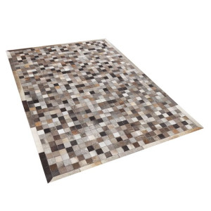 Dywan patchwork skórzany 140 x 200 cm wielokolorowy ARMUTLU