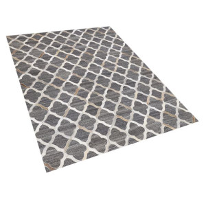 Dywan skórzany 160 x 230 cm  szaro-beżowy ROLUNAY