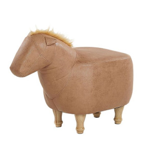 Pufa zwierzak ekoskóra beżowa HORSE