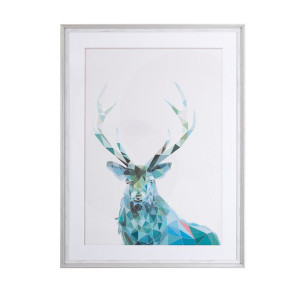 Obraz w ramie 60 x 80 cm niebieski KAYES