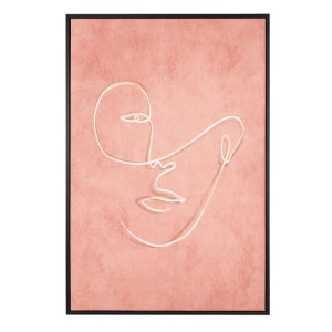 Obraz na płótnie w ramie 63 x 93 cm różowy ASTI