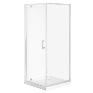 Kabina prysznicowa szkło hartowane 70 x 70 x 185 cm srebrna DARLI