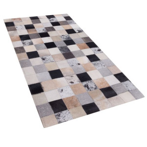 Dywan patchwork skórzany 80 x 150 cm wielokolorowy RIZE