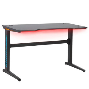 Biurko gamingowe RGB LED 120 x 60 cm czarne DORAN