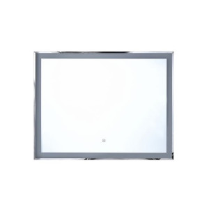 Lustro ścienne LED 90 x 70 cm srebrne ARGENS