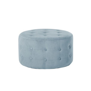 Puf welurowy ø 55 cm szary TAMPA