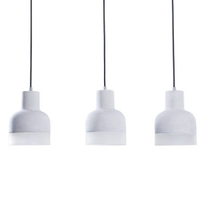 Lampa wisząca 3-punktowa betonowa szara LUNI
