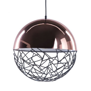 Lampa wisząca metalowa miedziana PADMA