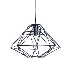 Lampa wisząca metalowa czarna GUAM