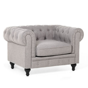 Fotel jasnoszary CHESTERFIELD