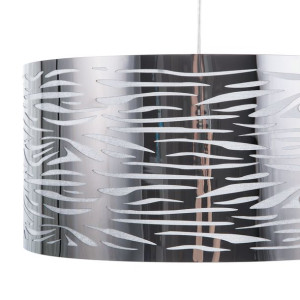 Lampa wisząca metalowa srebrna TORNO