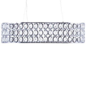 Lampa wisząca metalowa srebrna TENNA