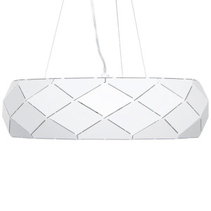 Lampa wisząca metalowa biała CESANO