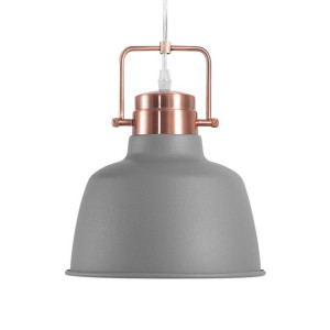 Lampa wisząca metalowa szara NARMADA