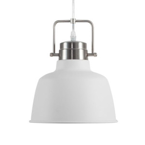 Lampa wisząca metalowa biała NARMADA