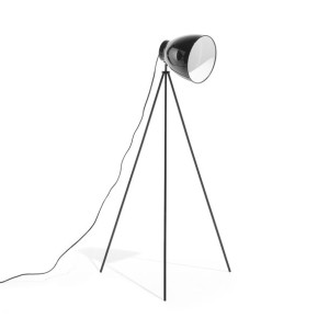 Lampa podłogowa metalowa czarna TAMEGA