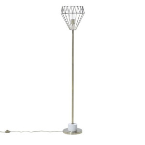 Lampa podłogowa metalowa mosiężna MOONI