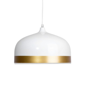 Lampa wisząca metalowa biało-złota PARINA