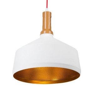 Lampa wisząca metalowa biała SEPIK