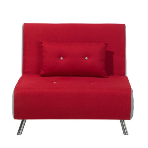 Sofa rozkładana czerwona FARRIS