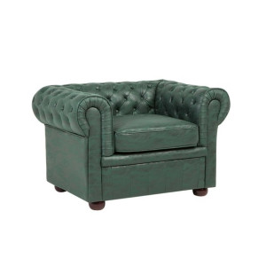 Fotel ekoskóra zielony CHESTERFIELD