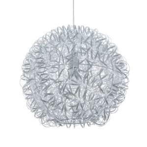 Lampa wisząca metalowa srebrna MALAS