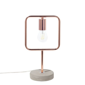 Lampa stołowa metalowa miedziana MUNDO