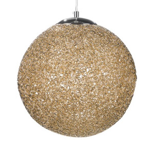 Lampa wisząca metalowa złota TURAMA