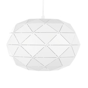 Lampa wisząca metalowa biała REWA