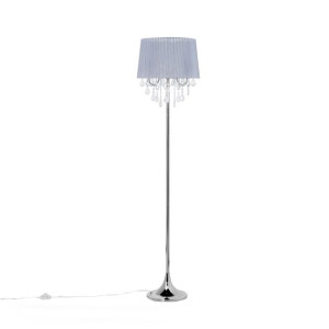Lampa podłogowa metalowa szara EVANS