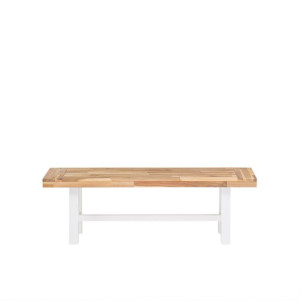 Ławka ogrodowa 140 cm drewniana biała SCANIA