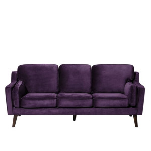 Sofa 3-osobowa welurowa fioletowa LOKKA