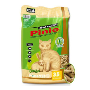 BENEK Super Pinio Pellet ZIELONA HERBATA 35L - Naturalny Żwirek Drewniany d